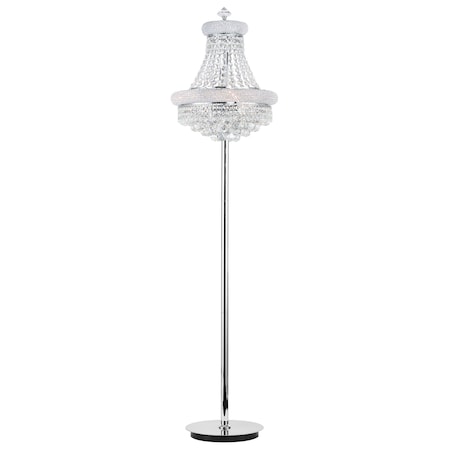 Cwi Lighting Empire 8 Light Floor Lamp With Chrome Finish 8001F18C